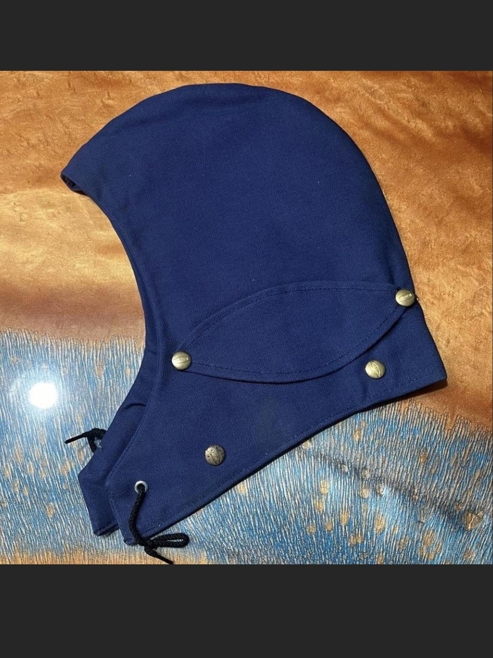 Carhartt Navy Balaclava Hood with Snap Accents